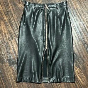 Patrizia Pepe high waisted skirt in coated fabric